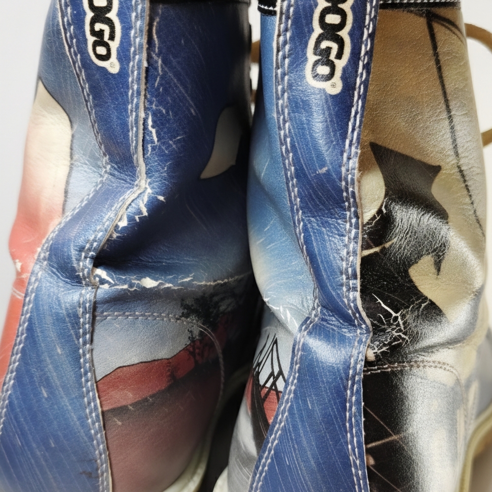 Dogo Size 38 Boots Mt. Fuji 8 Hole Lace Up Mid Calf Rugged Rubber Sole Fleece - Picture 8 of 10